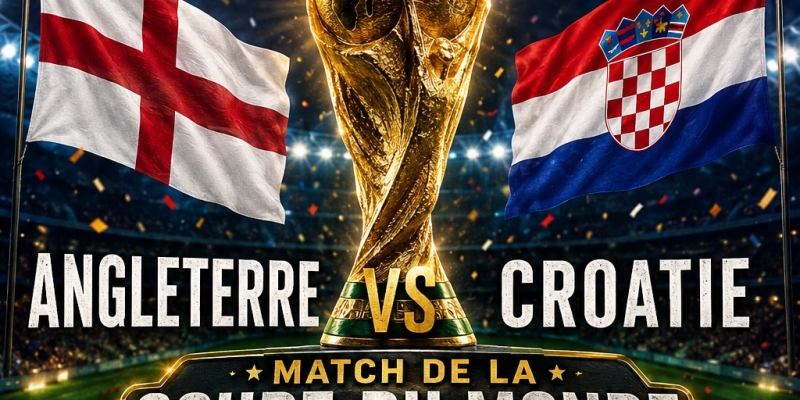 Match Coupe du Monde Football - Angleterre / Croatie