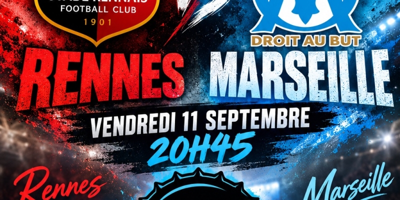 Retransmission Match Foot  Rennes  / Marseille - Ligue 1