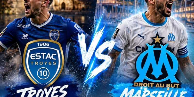 Retransmission Match Foot  Troyes / Marseille - Ligue 1