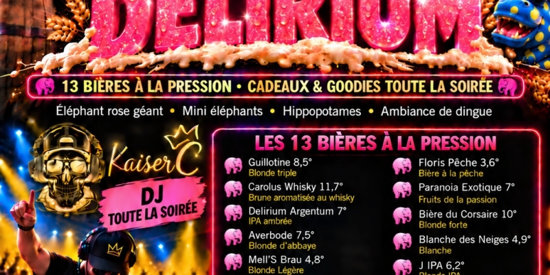 Soirée exceptionnelle DELIRIUM