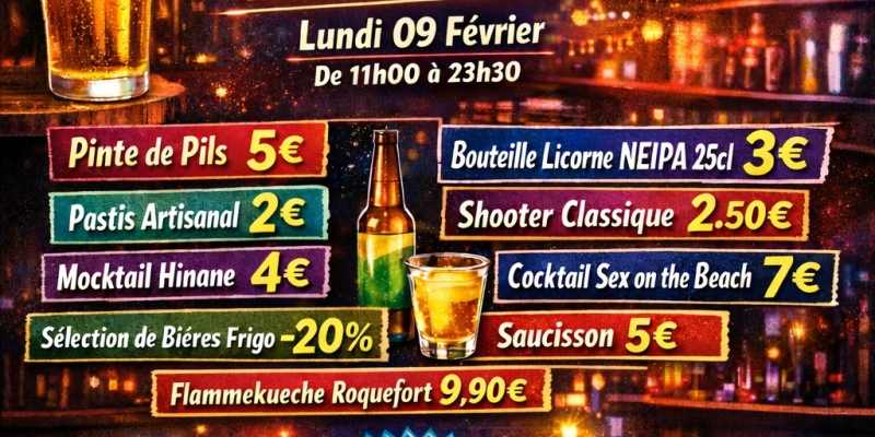 Happy Hour du Lundi