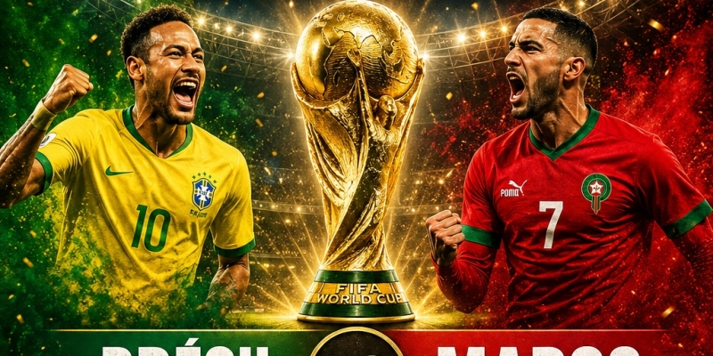 Match Coupe du Monde Football - Brésil / Maroc